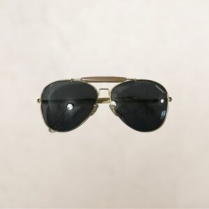 Gold and Black Aviator Sunglasses